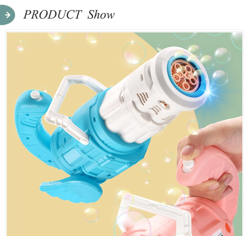 Battery Operated Gatling Bubble Gun Toys Funny Pistola De Burbujas with Light and Music Chilren Summer Outdoor Bubble Machine Toy