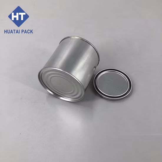 Empty Pint Metal Can Unlined for Solvent Based Paint Packaging Custom Lithograph Acceptable
