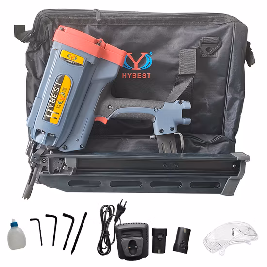 Original Factory Sale Wooden Nail Gun Hybest 2190 Framing Nailer Suit for 21 Degree Plastic Strip Nail Cordless Battery Powered Gun